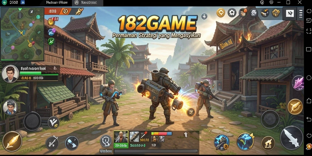 Menampilkan aksi strategi mendalam dalam 182GAME.