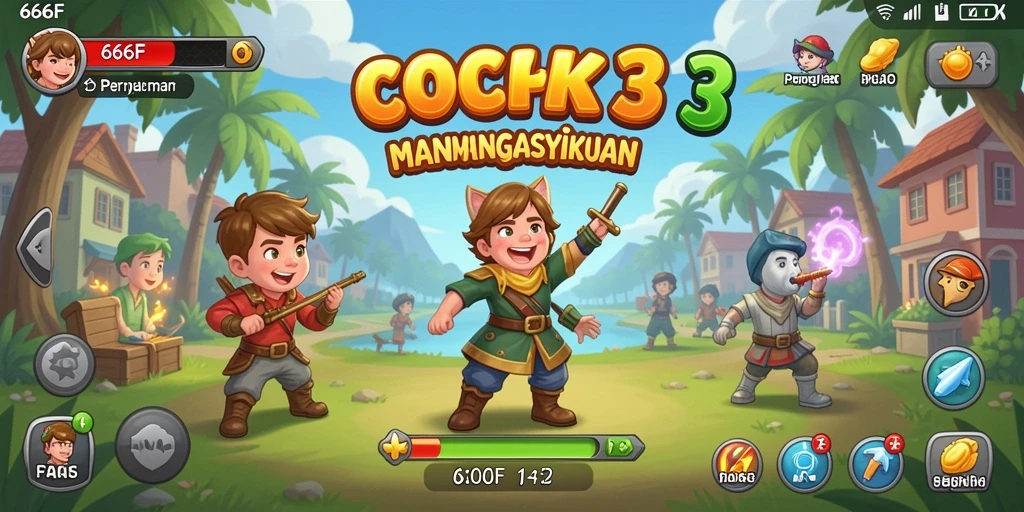 Tampilan gameplay seru dari 666F dengan elemen Match-3.