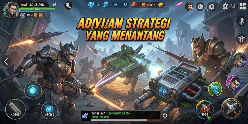 Tampilan gameplay ADG62 dengan aksi strategi yang mendebarkan.