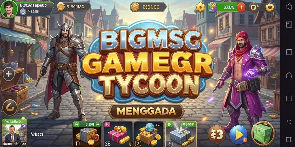 Screenshot gameplay BIGMSG menampilkan manajemen bisnis yang seru.