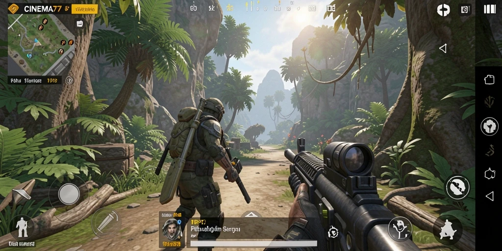 Tampilan menarik dari gameplay seru CINEMA77 dalam TPS.