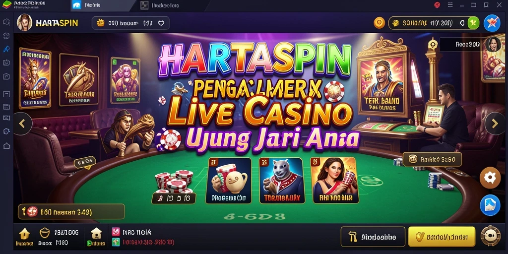 Tampilan gameplay HARTASPIN yang seru dan interaktif di Live Casino.