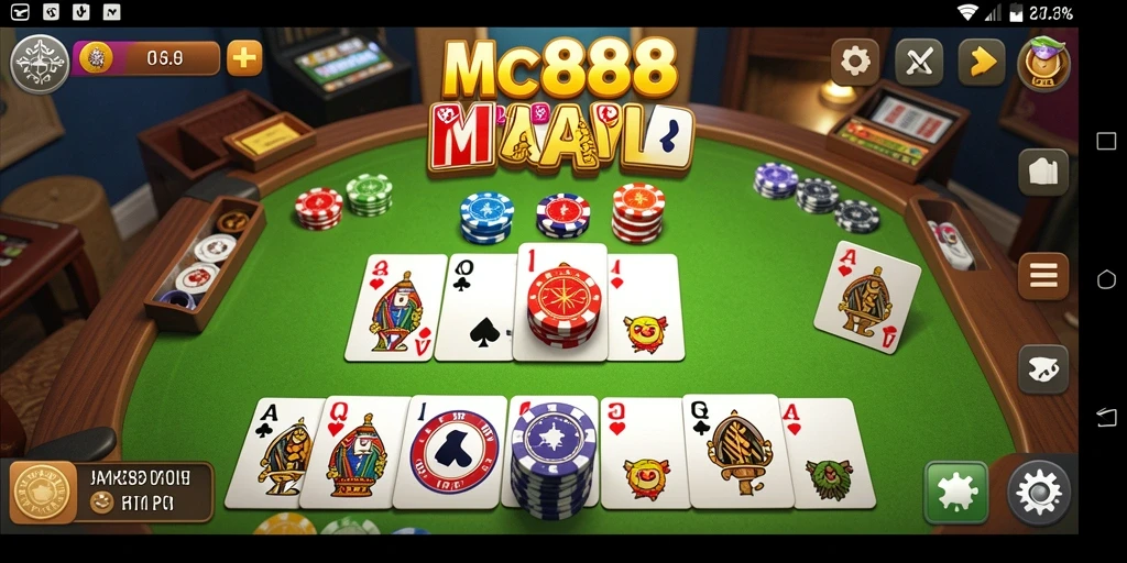 Tampilan gameplay seru di MC888 saat bermain Gaple.