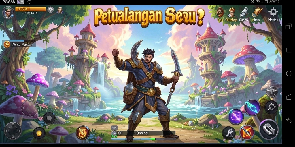 Tampilan gameplay PGG68 yang penuh petualangan seru dan menantang.