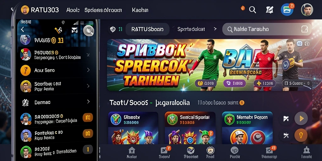 Screenshot gameplay dari aplikasi Sportsbook RATU303 yang menarik.