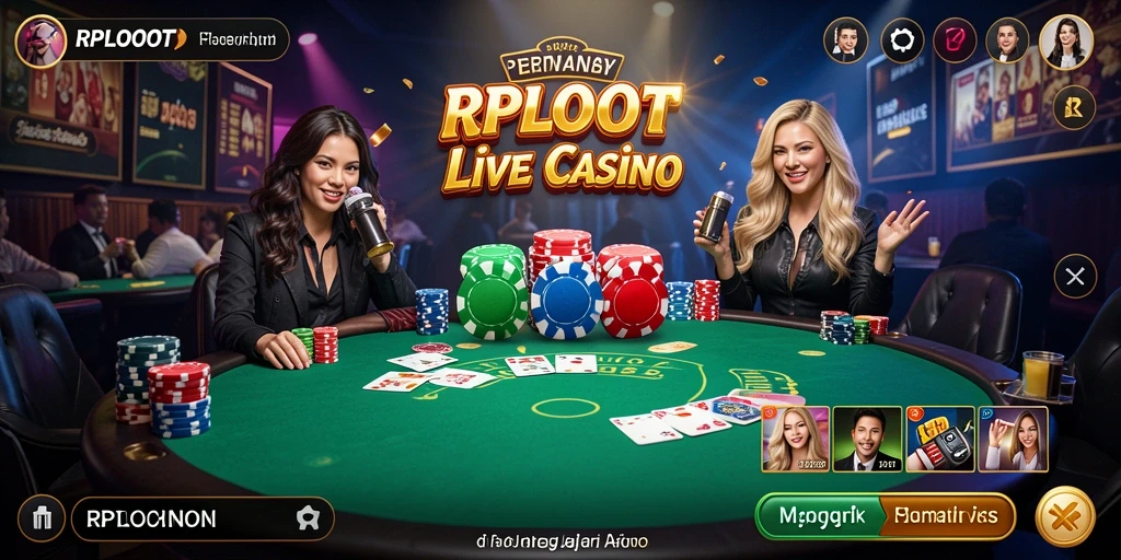 Tampilan gameplay Live Casino yang mendebarkan di RPLOOT.