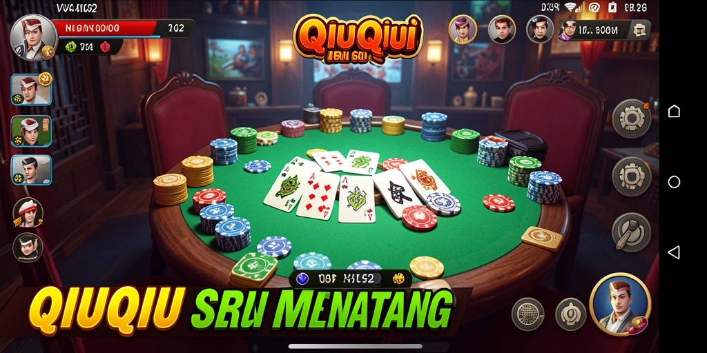 Tampilan menarik dari gameplay QiuQiu yang menantang