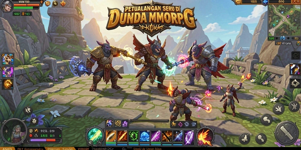 Tampilan gameplay seru dalam dunia fantasi MMORPG.