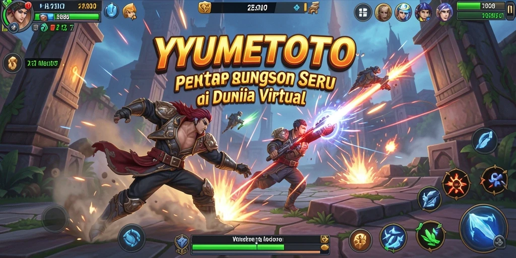 Tampilan menegangkan dari pertarungan karakter di YUMETOTO.